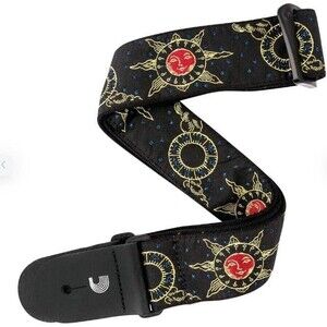 D'Addario 50 mm Nylon Adjustable Guitar Strap Sun & Moon 2" Wide  NEW